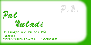 pal muladi business card